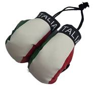 Porte-clés mini-gants de boxe drapeau américain en PU imprimé UV, durables, format compact 10x6cm, pour décoration de rétroviseur de voiture