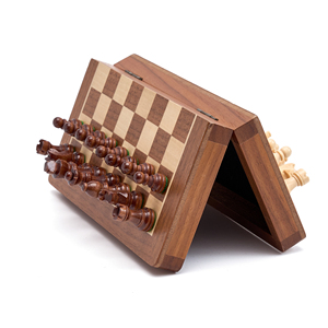 Elegant Portable Folding <strong>Chess</strong> Board Wooden Strategy Training <strong>Set</strong> For Family Fun &amp; Competitive <strong>Play</strong> Corporate Gift For Children - Product Image 5