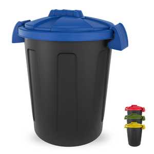 Waste <b>Bin</b> 25 Liter Clip Lock <b>Lid</b> Integrated Handles Green - Product Image 1
