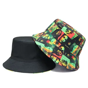 Изготовленный на заказ черный граффити в английском стиле Большие размеры двусторонний 60 см красочные сатина xl дизайнерские ведро шляпа от известного бренда
