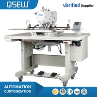 Machine à coudre industrielle électronique QS-9820-A pour jean, avec alimentation automatique du fil long et boutonnière à œillet rond