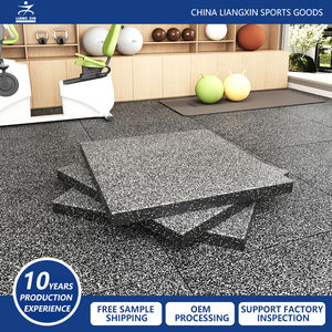 Suelo de Gimnasio de Caucho, Baldosas de Caucho de Alta Densidad para Fitness, Baldosas de Caucho para Gimnasio Interior - Product Image 2