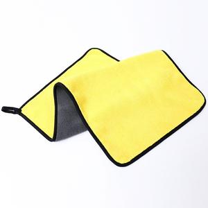 Serviette de lavage de voiture en microfibre double face, 30x60 cm, épaisse, absorbante, sans peluches, pour le nettoyage des vitres des véhicules - Product Image 4