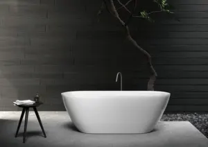 Modern Teen Oval Freestanding Soaking Acrylic Bath Tub Bathroom Indoor Cleaning Bathtubs