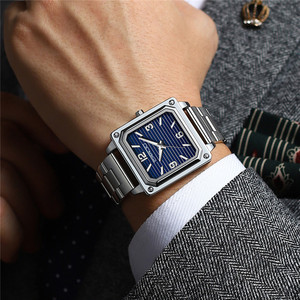 Montre-bracelet décontractée pour homme CRRJU 5021, bracelet en acier inoxydable, design simple et élégant, étanche, pour messieurs - Product Image 6