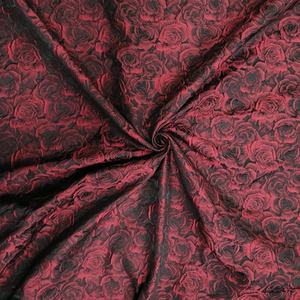 新设计奢华3D浮雕红黑玫瑰色织提花面料织锦纺织品服装服装JSD6429 - Product Image 4
