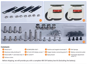 Kit de batería de 48V adecuado para 16S 280Ah 304Ah 314Ah celda de batería tipo de pie caja incorporada 150A 200A JK BMS con equilibrio activo - Product Image 4