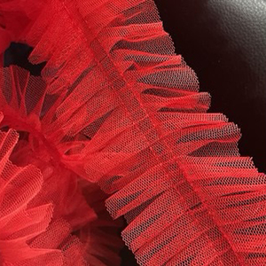 Großhandel Double Edged Plissee <span class=keywords><strong>Mesh</strong></span> Tüll Spitze Nähen Trim Rüschen Baby kleider 6cm DIY <span class=keywords><strong>Craft</strong></span> Garment Trims Nachhaltiges Band - Product Image 2