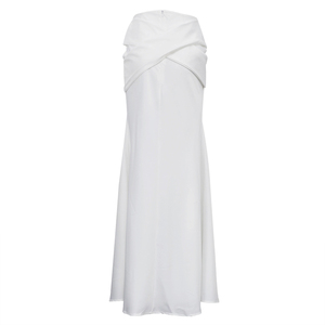 <span class=keywords><strong>Jupe</strong></span> <span class=keywords><strong>longue</strong></span> blanche taille haute zippée au dos pour femme – Nouveautés 2026 – Jupes maxi formelles élégantes pour femmes - Product Image 5