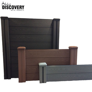Vente Directe Clôture Composite WPC Coextrudée Personnalisée Revêtement Mural <span class=keywords><strong>Extérieur</strong></span> Jardin Poteaux en Aluminium Bois-Plastique - Product Image 3