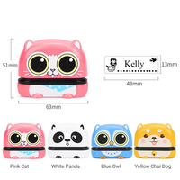 Jouet en plastique personnalisé personnalisé tampon en caoutchouc mignon enseignant tissu auto-encreur timbres nominatifs pour enfants