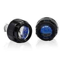 2.5 pouces 8.0 voiture Bi xénon projecteur lentille HID nid d'abeille argent noir linceul H1 xénon LED ampoule H4 H7 moto voiture phare
