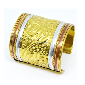 2024 círculo de Navidad latón negro pátina rectángulo joyería estilo egipcio brazalete para mujer brazalete EE. UU. Color oro brillante joyería - Product Image 3