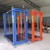 Échafaudage Électrique 320KG 3M Plateforme de Levage Portable avec Stabilisateurs Plateforme d'Échafaudage Mobile