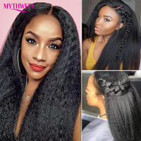 Perruque sans colle pré-épilée prête à porter, texture Kinky Straight, en cheveux naturels bruts vietnamiens originaux, texture Yaki Straight, fournisseur de perruques en cheveux humains naturels