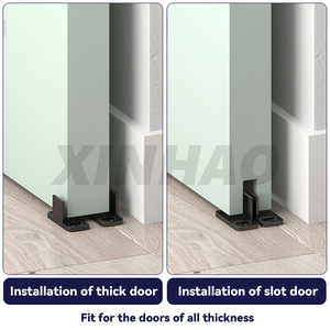 Skysen Zwart Pom Vloergeleider Schuifdeur Hardware Deur Vloergeleider Set Van 2 - Product Image 6
