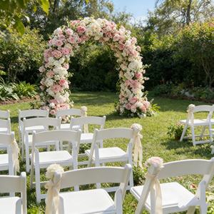 Chaises pliantes bon marché pour fêtes, vente chaude, chaises en plastique blanc, chaises pliantes en résine Wimbledon pour événements, mariage, fête, légères - Product Image 4