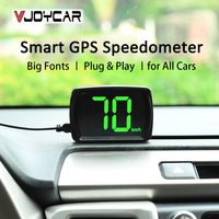 VJOYCAR Universal HUD Car Head up Display GPS Speedometer Layar Kecepatan Digital KMH MPH Meter Aksesoris Elektronik Mobil Populer