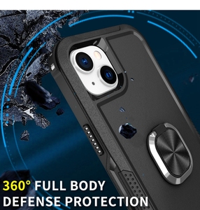 เคสโทรศัพท์3 in 1แบบไฮบริดมีวงแหวนกันกระแทกสำหรับ <span class=keywords><strong>iPhone</strong></span> 15 14 13 12 11 <span class=keywords><strong>XS</strong></span> XR PRO MAX ฝาครอบป้องกันด้านหลัง - Product Image 4