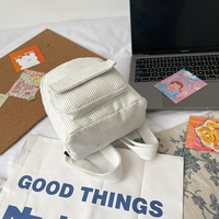 Mini sacs à dos décontractés à la mode bon marché vente en gros de cartables en velours côtelé cartable petit sac à dos pour étudiants