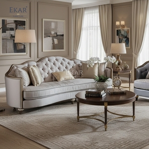 EKAR Sovereign Serpentine Luxury Sofa | Tufted American Classic Couch | Custom High-<strong>End</strong> Parlor <strong>Seating</strong> - Product Image 5