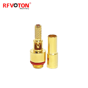 Sản xuất 50ohm M5 10-32 nữ Jack vách ngăn uốn microdot kết nối cho rg178 rg316 RG174 Cáp - Product Image 2
