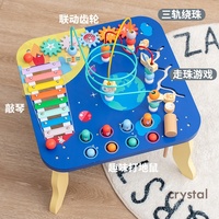 Anillos de Madera de Haya Montessori Crystal, Juguetes Educativos de Madera Maciza para Bebés, Bloques de Construcción Unisex para Niños de 0 a 1 Año
