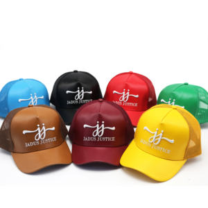 Fabricant usine casquette <span class=keywords><strong>de</strong></span> camion en maille chapeaux <span class=keywords><strong>de</strong></span> camionneur en cuir Logo <span class=keywords><strong>de</strong></span> broderie personnalisé - Product Image 2