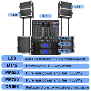 Sistema de Sonido Profesional Biner Ls8 Dual de 8 Pulgadas con Potencia de 750w+750w, Amplificadores y Altavoces Ls8-d Profesional Dual de 8 Pulgadas - Product Image 5