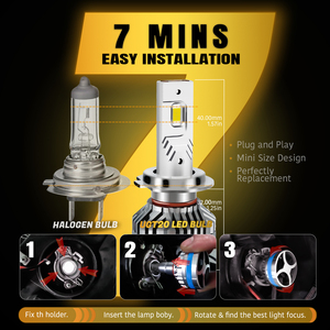 UGT20 H4 22000lm 130 Watts H4 Canbus Kit Lumière LED blanche Phare de voiture Compatible Ford Corolla Civic Accord 9005 9006 9016 - Product Image 6
