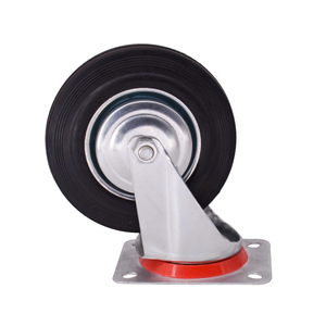 Ruedas Giratorias <span class=keywords><strong>de</strong></span> 3 Pulgadas con Placa Superior, Ruedas <span class=keywords><strong>de</strong></span> Goma Silenciosas, Ruedas Giratorias para Contenedores <span class=keywords><strong>de</strong></span> Residuos Industriales <span class=keywords><strong>de</strong></span> Alta Resistencia - Product Image 2