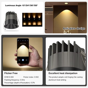 Đèn <span class=keywords><strong>led</strong></span> âm trần tròn Allway High Lumens, lắp đặt trong nhà, dự án khách sạn, công suất 5w 7w 12w 20w <span class=keywords><strong>30w</strong></span> 40w - Product Image 2