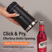 Bouteille isotherme en acier inoxydable 304 de 16 oz avec haut-parleur Bluetooth intégré et ouvre-bouteille, idéale pour les cadeaux (vente en gros)