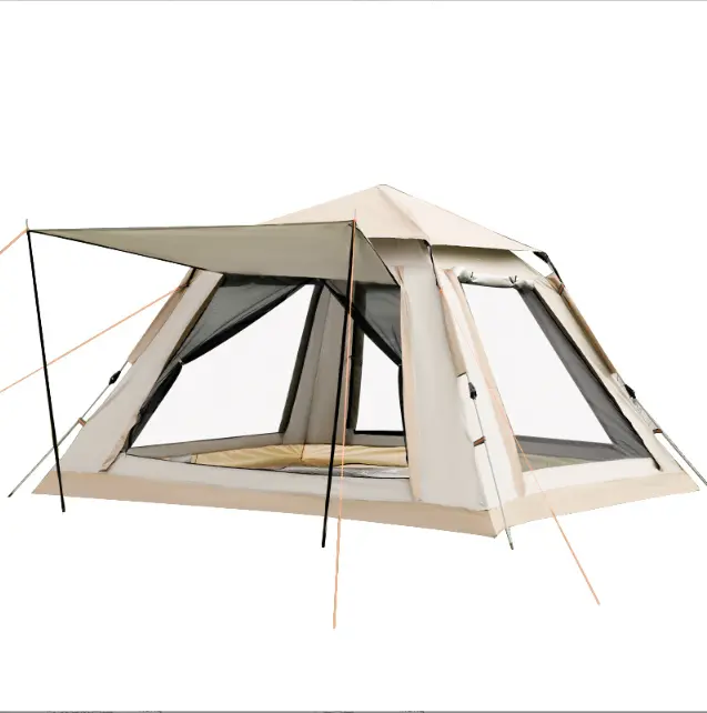 Factory Wholesale Outdoor Automatic 3-4 People Beach Fast Open Folding Double Rain Camping Tent