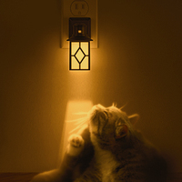 ZHILAI Mini Lampe Murale LED Ambre Moderne avec Capteur de Lumière, Allumage Crépusculaire, pour Chambre de Bébé, Escaliers