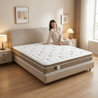 Colchón de Resortes Ensacados de Espuma Transpirable, Suave y Cómodo, de Tamaño Personalizado al por Mayor, para Uso en Hoteles, Hospitales y Parques, de Alta Calidad