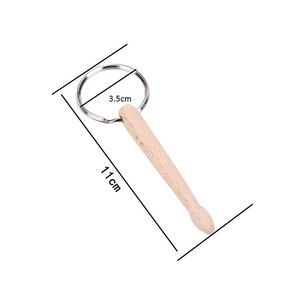 Precio al por mayor: Llavero colgante personalizado de madera de haya con <span class=keywords><strong>mini</strong></span> <span class=keywords><strong>baquetas</strong></span> para regalo musical - Product Image 4