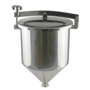 Tolva de Acero Inoxidable Personalizable para Dosificación de Polvo Líquido, Tanque Industrial de Llenado Sanitario con Abrazadera Triple, Cónico, 5L 10L 20L 30L - Product Image 4