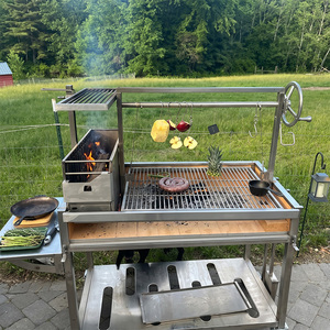 <span class=keywords><strong>Parrilla</strong></span> de Carbón de Acero Inoxidable de Varias Capas, <span class=keywords><strong>Parrilla</strong></span> Metálica para Exteriores para Asar <span class=keywords><strong>Carne</strong></span>, Verduras y Cerdos Enteros - Product Image 2