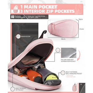 Nueva bolsa para raqueta de tenis, mochila de gran capacidad para raqueta de tenis, impermeable, ligera, para hombre y mujer, bandolera para tenis. - Product Image 5