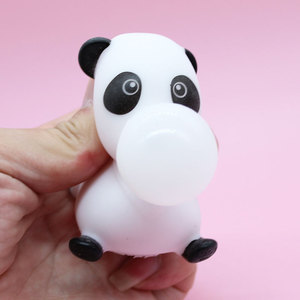 Jouet anti-stress créatif en caoutchouc durable en forme de panda, souffleur de bulles portable, idéal pour les enfants et la décoration de bureau, vente en gros - Product Image 3