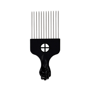<span class=keywords><strong>Brosse</strong></span> à cheveux démêlante personnalisée style <span class=keywords><strong>Afro</strong></span> peigne métallique à dents larges <span class=keywords><strong>brosse</strong></span> à cheveux antistatique - Product Image 4