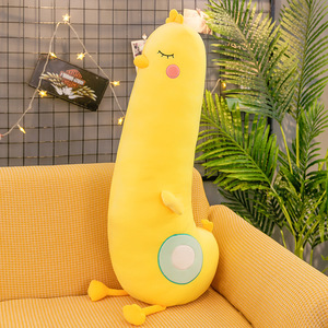Super <b>Soft</b> Plush Cute Calm Sleep Animal Yellow Chicken <b>Toys</b> PP Cotton Filling Sleeping Long Pillow Home Decoration Doll Pillow - Product Image 1