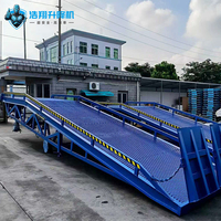 Rampe de quai mobile hydraulique 10-12 tonnes, rampe de chantier à hauteur réglable pour le chargement et le déchargement de conteneurs, camions et chariots élévateurs, certifiée CE