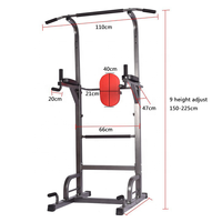 Barre de traction en acier SP Factory Power Tower - Équipement de musculation multifonctionnel pour la maison avec une capacité de 200 kg (150-225 cm)