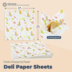 Papel Para Sandwich Food Wrapping Grease Resistant Liner <b>Papers</b> Deli <b>Wrap</b> <b>Paper</b> for Baking Grilling air Fryer - Product Image 2