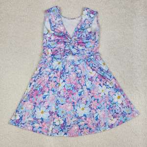 Prêt à expédier en gros vêtements d'été actifs enfants filles nouvelle mode nœud Baseball imprimer robe de yoga sans manches - Product Image 6