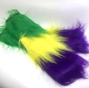 Vente en gros de chaussettes sans <span class=keywords><strong>pied</strong></span> à fourrure pour femmes de la Nouvelle-Orléans Mardi Gras ensembles de bottes à pousser longues avec logo personnalisé longueur de l'équipage pour un usage quotidien - Product Image 2