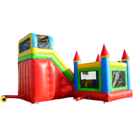 Bon marché Prix commercial enfants château gonflable plein d'entrain rebond sautant maison PVC videur avec toboggan Combo pour location
