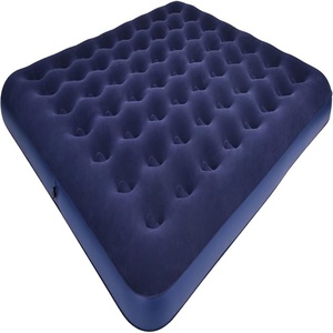 Matelas Gonflable Portable Bleu Marine Pliable avec Pompe, Épais et Floqué, pour la Maison et le Camping - Product Image 1